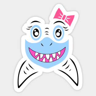 Girl Shark Sticker